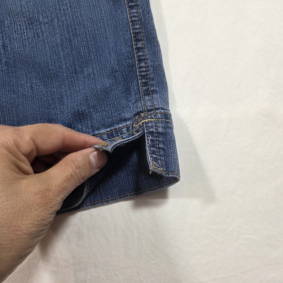 BandolinoBlu Capri 90s Y2K Denim Chunky Women's 14 Classic Blue Capris - Picture 5 of 7